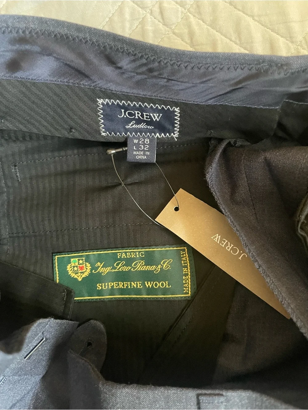 J. CREW Ludlow Slim-fit suit pant in Italian wool Deep Paci Size 28 $250 43966